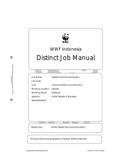 Distinct Job Manual WWF Indonesia