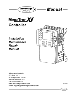 Manual Controller Installation Maintenance