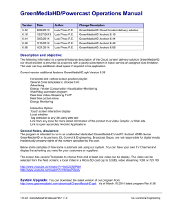 GreenMediaHD/Powercast Operations Manual