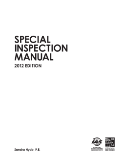 Special inSpection Manual 2012 edition