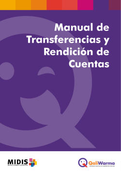 Manual de Transferencias y Rendición de Cuentas
