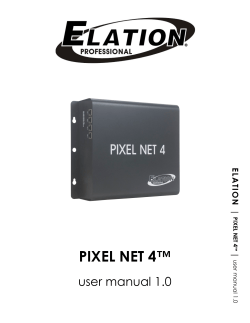 PIXEL NET 4™ user manual 1.0 EL