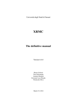 XRMC The definitive manual Università degli Studi di Sassari Version 6.4.4