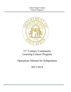 21 Century Community Learning Centers Program
