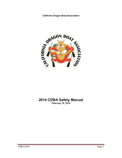 2014 CDBA Safety Manual CDBA 2014  Page 1