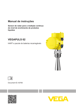 Manual de instruções VEGAPULS 62 Sensor de radar para a medição contínua