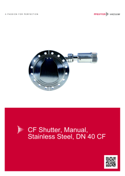 CF Shutter, Manual, Stainless Steel, DN 40 CF
