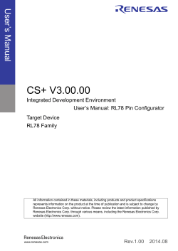 CS+ V3.00.00 User ’s Manual
