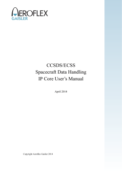CCSDS/ECSS Spacecraft Data Handling IP Core User’s Manual GAISLER