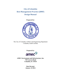 City of Columbia Best Management Practice (BMP) Design Manual