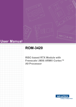 User Manual ROM-3420 RISC-based RTX Module with Freescale i.MX6 ARM® Cortex™