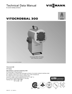Technical Data Manual VITOCROSSAL 300