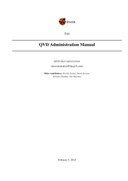 QVD Administration Manual T HE QVD D