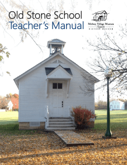 Old Stone School Teacher’s Manual 1
