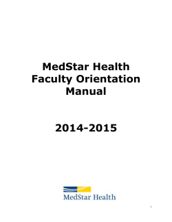 MedStar Health Faculty Orientation Manual