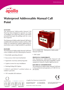 Waterproof Addressable Manual Call Point