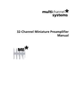 32-Channel Miniature Preamplifier Manual
