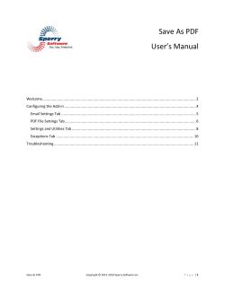 Save As PDF User’s Manual