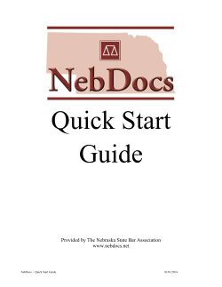 Quick Start Guide Provided by The Nebraska State Bar Association www.nebdocs.net