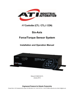 Six-Axis Force/Torque Sensor System Controller (CTL / CTLJ / CON)