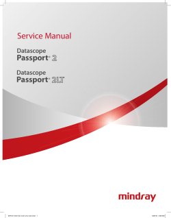 Service Manual Passport Datascope ®