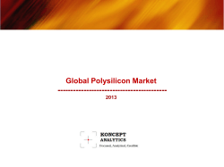 ------------------------------------------ Global Polysilicon Market 2013