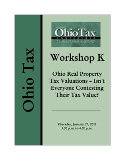 Ohio Tax Workshop K  Ohio Real Property