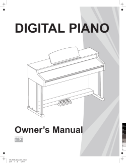 DIGITAL PIANO Owner’s Manual  25