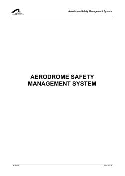 AERODROME SAFETY MANAGEMENT SYSTEM Aerodrome Safety Management System