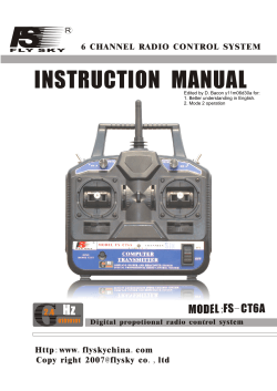 MANUAL INSTRUCTION - CT6A :