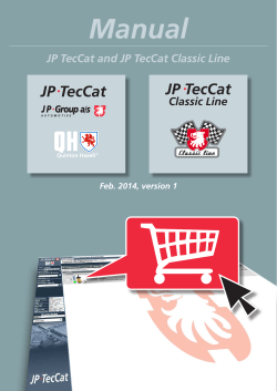 Manual JP TecCat and JP TecCat Classic Line Feb. 2014, version 1