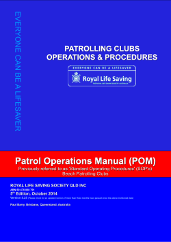 Patrol Operations Manual (POM)  E V