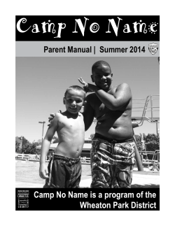 Parent Manual |  Summer 2014