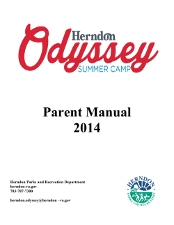 Parent Manual 2014 Herndon Parks and Recreation Department