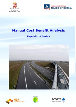 Manual Cost Benefit Analysis Republic of Serbia MINISTRY  OF