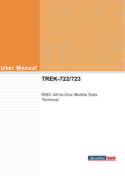 User Manual TREK-722/723 RISC All-In-One Mobile Data Terminal