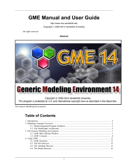 GME Manual and User Guide Table of Contents