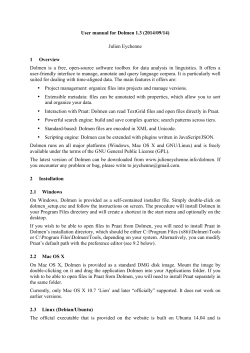 User manual for Dolmen 1.3 (2014/09/14) 1  Overview Julien Eychenne
