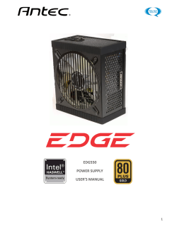 EDG550 POWER SUPPLY USER’S MANUAL