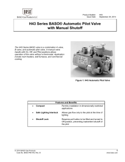 H43 Series BASO® Automatic Pilot Valve with Manual Shutoff