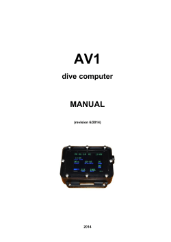 AV1  MANUAL dive computer