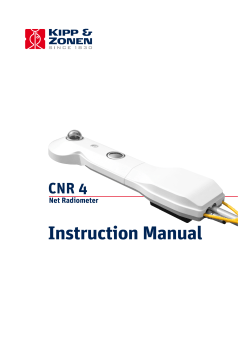 Instruction Manual CNR 4 Net Radiometer