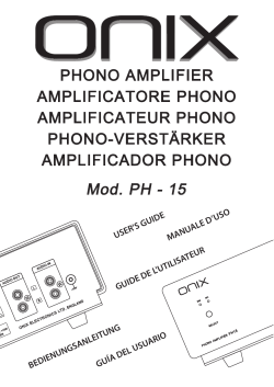 PHONO AMPLIFIER AMPLIFICATORE PHONO AMPLIFICATEUR PHONO PHONO-VERSTÄRKER