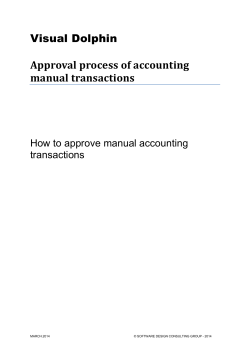 Visual Dolphin Approval process of accounting manual transactions
