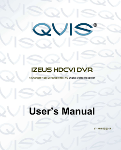 User’s Manual Izeus hdcvi dvr