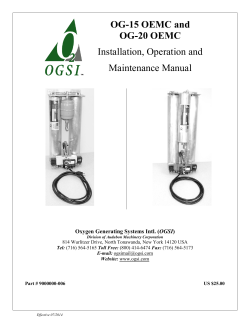 OG-15 OEMC and OG-20 OEMC Installation, Operation and Maintenance Manual