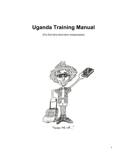 Uganda Training Manual (For first time short term missionaries) 1