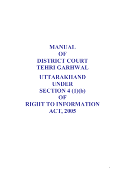 MANUAL OF DISTRICT COURT TEHRI GARHWAL