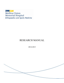 RESEARCH MANUAL  2014-2015