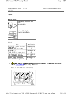 Engine Page 1 of 24 2003 Taurus/Sable Workshop Manual